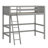 Wood Loft Bed With Ladder-533479508