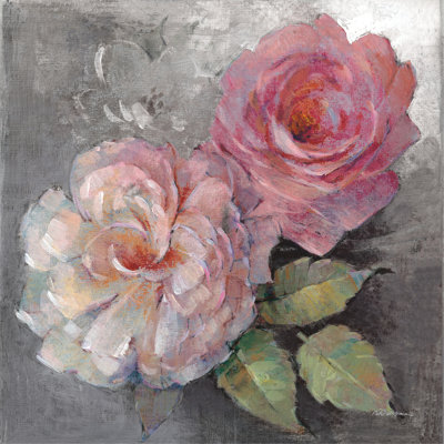 Roses sur fond gris I