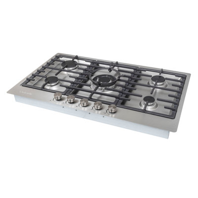 Cosmo 30" Stainless Steel Natural Gas 5 Burner Cooktop