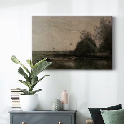 Paysage rétro - toile encadrée galerie encadrée