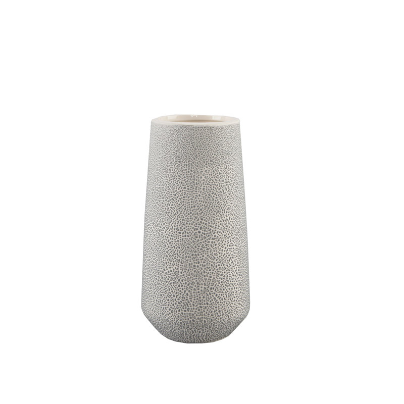 Dajae Handmade Ceramic Table Vase, Gray