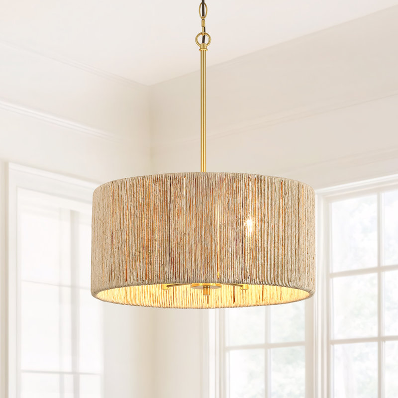 Lustre tambour 4 lumières à intensité variable