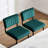 Ambrine Low Back Tufted Velvet Upholstered Counter/Bar Stool with Steel Sled Frame-89351470-114394663
