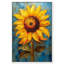 Impression sur toile tournesol impressionniste, Art Remedy-105316867-105316884