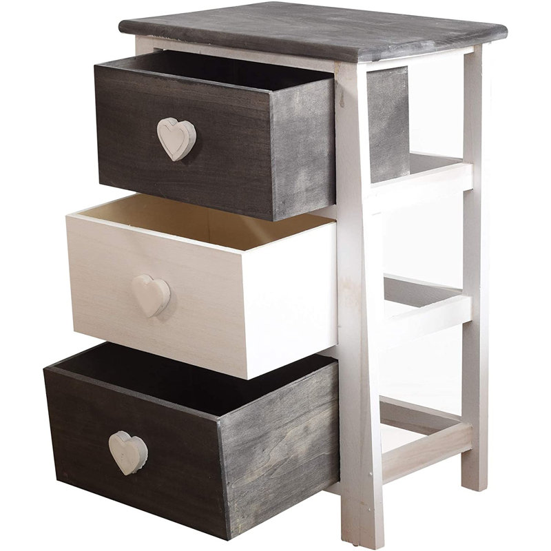 37cm W Solid Wood Bedside Table