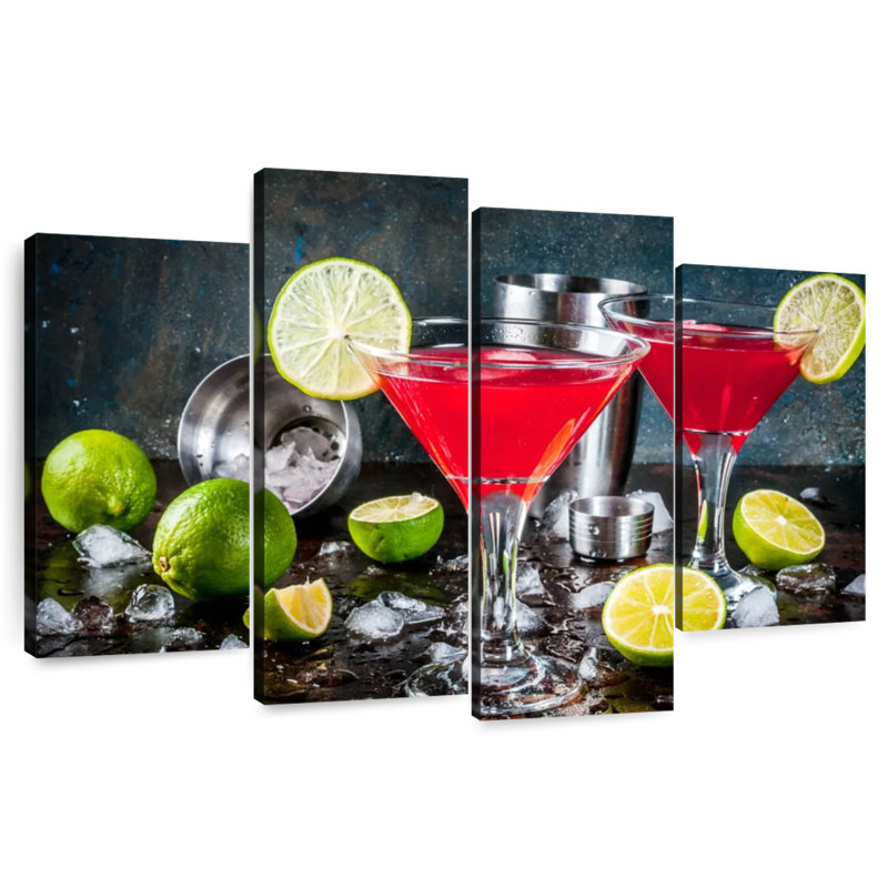 Yarlin Red Martini Cocktails, 54" H x 84" W