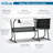 Sew Ready Eclipse Hobby Sewing Table with Storage Drawer and Shelves, Black
