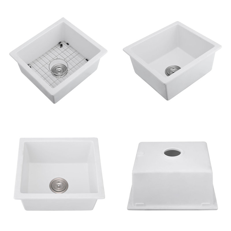 Undermount Bar Sink With Grid And Strainer