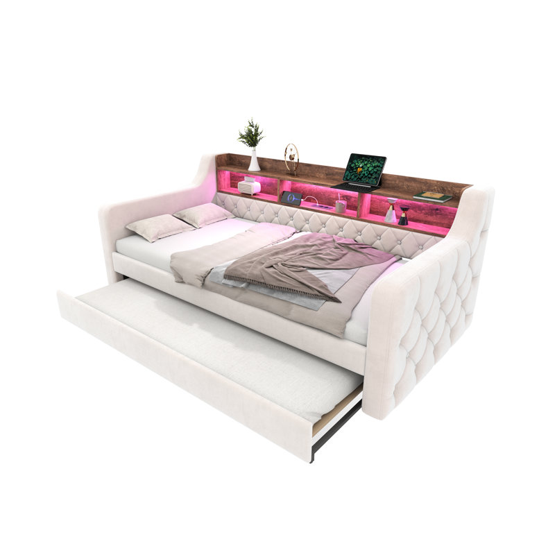 Upholstered Daybed, Beige