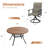 Outdoor Patio Dining Set - 41.7” Round Table with Umbrella Hole & Storage Shelf + 4 Swivel Chairs-576831754