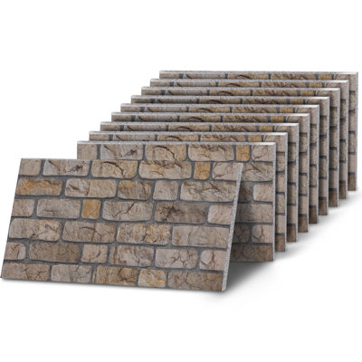 Rustic Sandstone Brick Effect Wall Panel - Single Panel
