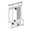 Banc de rangement 9 paires pour chaussures