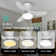 Laurenzo 32'' Blade LED Flush Mount Ceiling Fan with Remote Control and Light Kit Included
