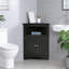 Armoire de coin de salle de bain avec portes et tablette ouverte-87462077