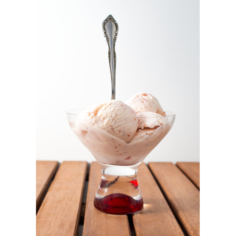 À pied en verre 11 oz martini dessert Samba, rouge
