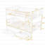 Lit superposé double au-dessus de double avec tiroirs et échelle pour chambre à coucher, mobilier de chambre d'amis - blanc