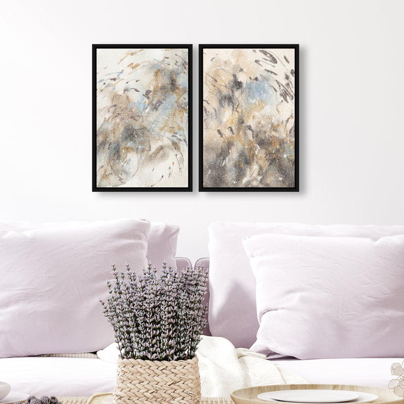 Mindfulness Set Set by Oliver Gal, 32"H x 22"W, Black Floater Frame