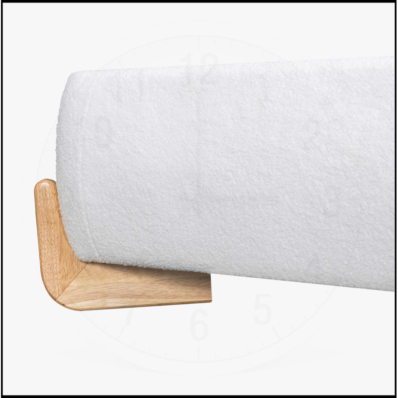 Lit capitonné Elegant, Double, Blanc