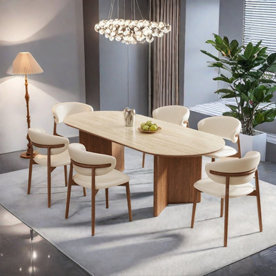 Durable dining table and chair set.