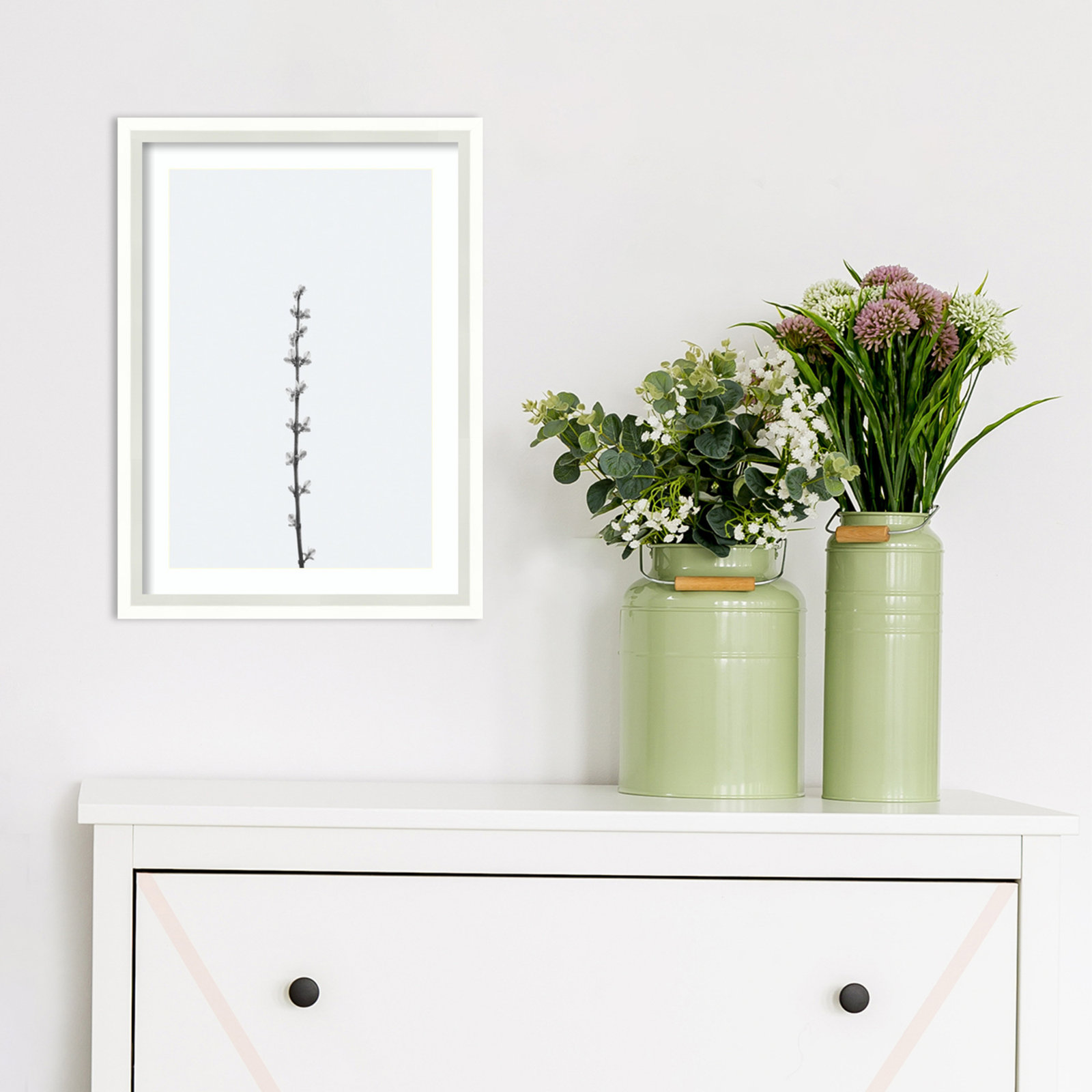 Retro Tennessee Botanical No 1 Photo Print, White, 17" H x 12" W x 2" D