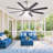 66 Inch Large Ceiling Fan With Dimmable Led Light 8 ABS Blades Smart Remote Control Reversible DC Motor For Living Room-1831815943-1831815945