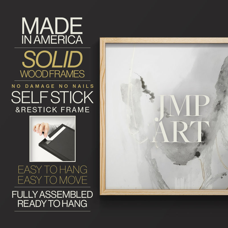 Abstract Series-XXXVII -Framed Print - Restickable, H 8 po x l 10 po, Naturel