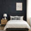 Enchanced Natural Cork Deep Navy Gold Metallic Foil Striped Textured Wallpaper