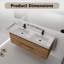 Meuble-lavabo double 59,1 po avec comptoir et deux tiroirs, meuble-lavabo mural flottant avec armoires de rangement (robinet non inclus), entièrement assemblé-1304438591-1304438578