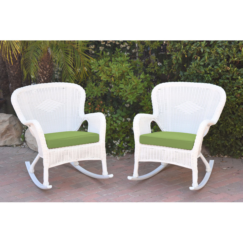 Chaise berçante Batchelder, Vert, Blanc