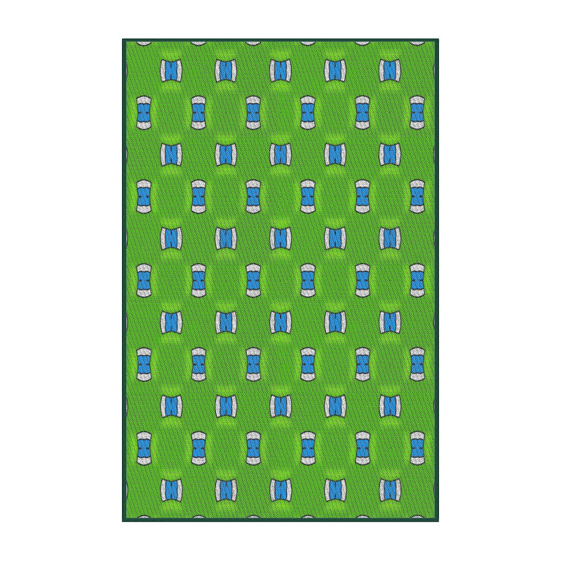 Tapis vert Power Loom, Rectangle 6 pi x 9 pi