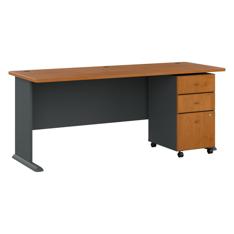 Bureau Series, Cerise / ardoise, H 30 po x l 72 po x P 27 po