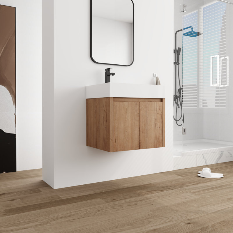 Meuble-lavabo simple 24 po avec plateau en résine