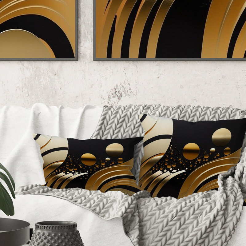 Coussin Golden Circular Universe IV - Abstract