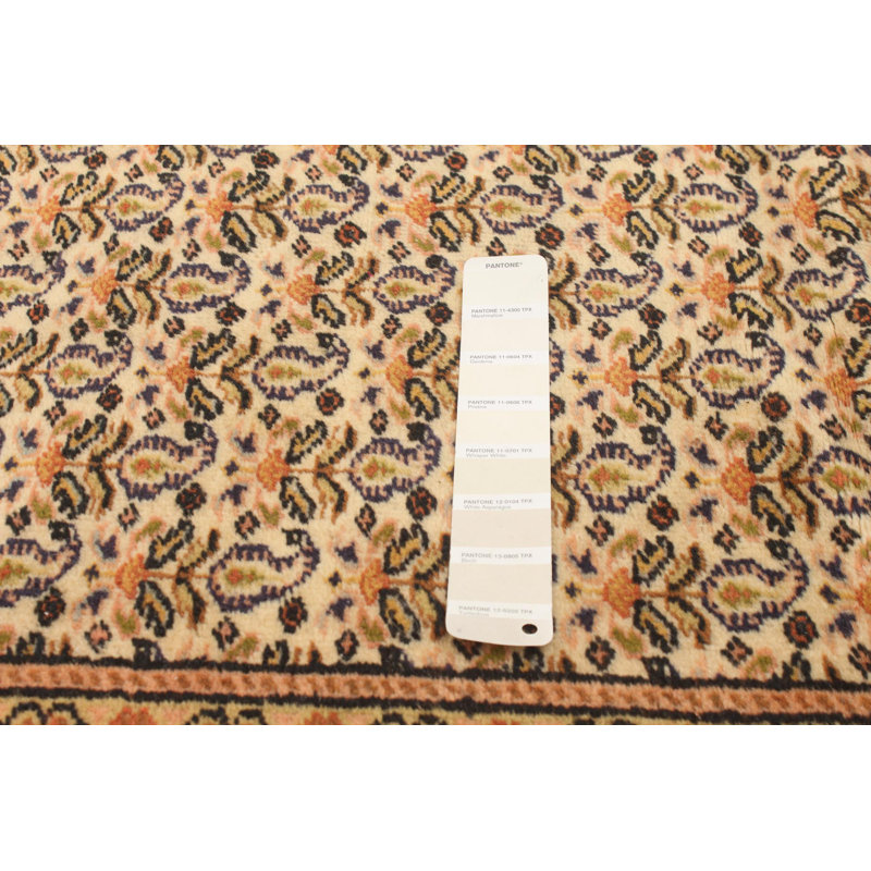 Tapis unique en laine noué à la main de style années 1990 de 6 pi 5 po x 9 pi 5 po Gunnd