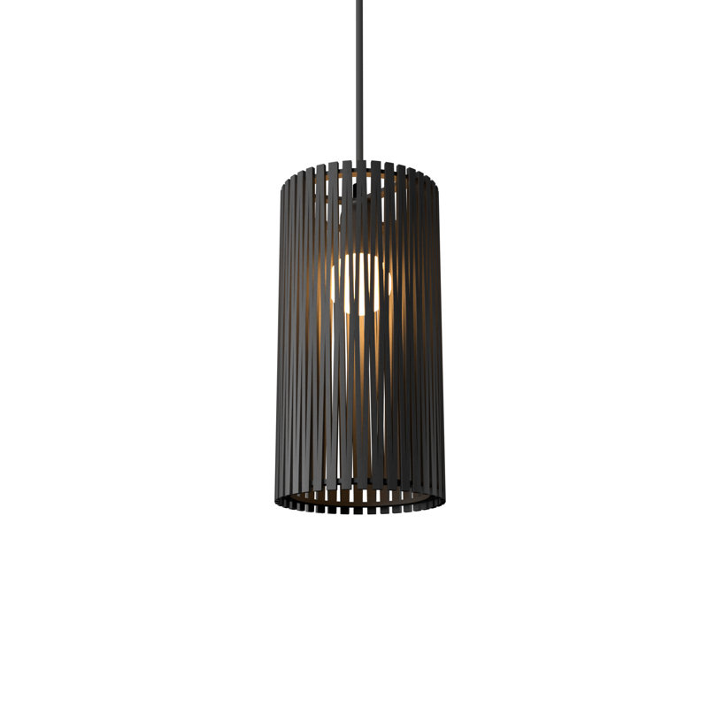 Living Hinges 1 - Light Single Pendant, 11.81" H x 5.9" W x 5.9" D, Organic Gray