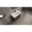 Meuble-lavabo sur pied 36 po avec lavabo en résine, armoire de rangement avec portes à fermeture douce
