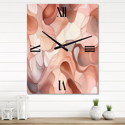 Nutshell Abstractions Abstract Watercolor III - Abstract Shapes Wall Clock