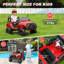 Jouets de 12 volts avec télécommande, voiture électrique pour enfants, musique Bluetooth, lumières DEL, suspension à ressort, 3 vitesses-103078876