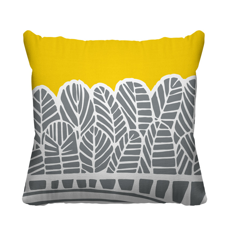 Housse de coussin Zeke Abstract Tribal Feathers, 18" x 18"