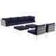 Beckette 8-piece Outdoor Patio Aluminum Sectional Sofa Set
