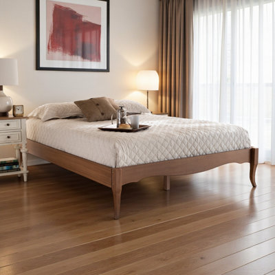 Cerrone Queen bed Frame, French-inspired vintage, Brown 14.78'' H X 63.48'' W X 85.28'' L
