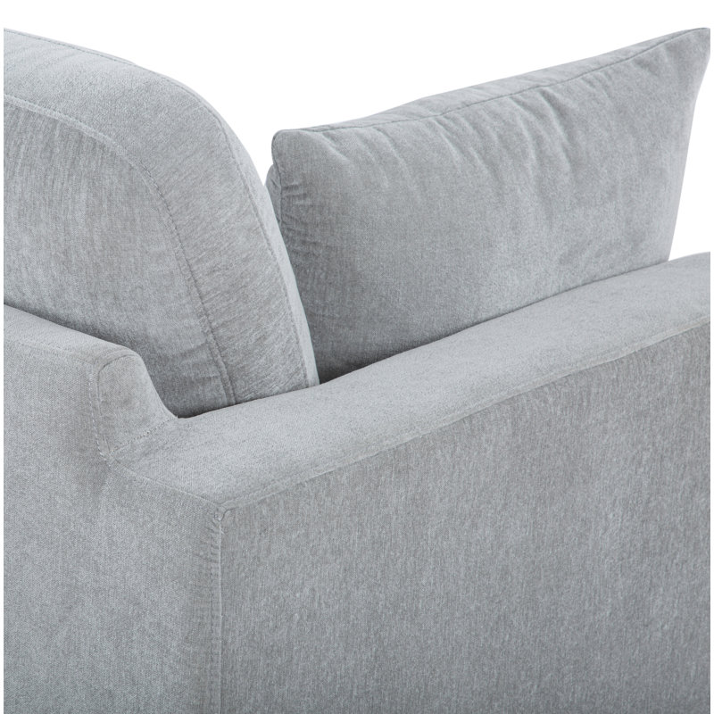 Canapé rembourré 83 po Laguna, Chenille performance gris clair