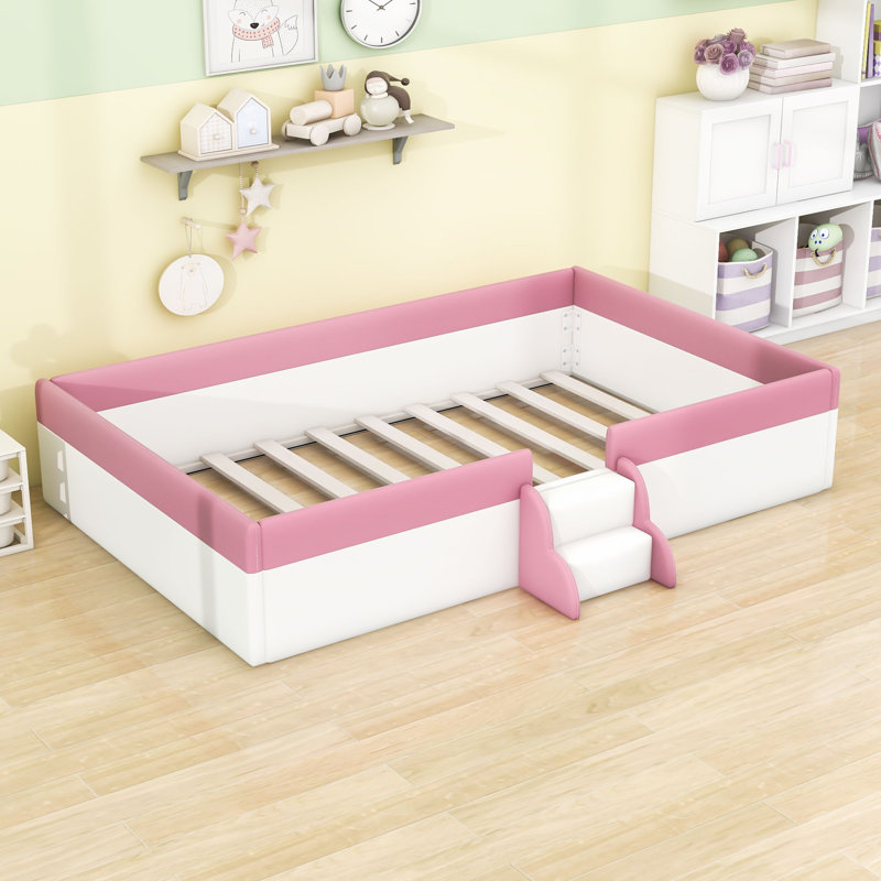 Wood Upholstered Daybed with Fence, Full / Double