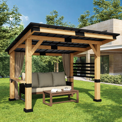 12 pi. L 10 pi. D Pavillon de jardin en bois de cèdre