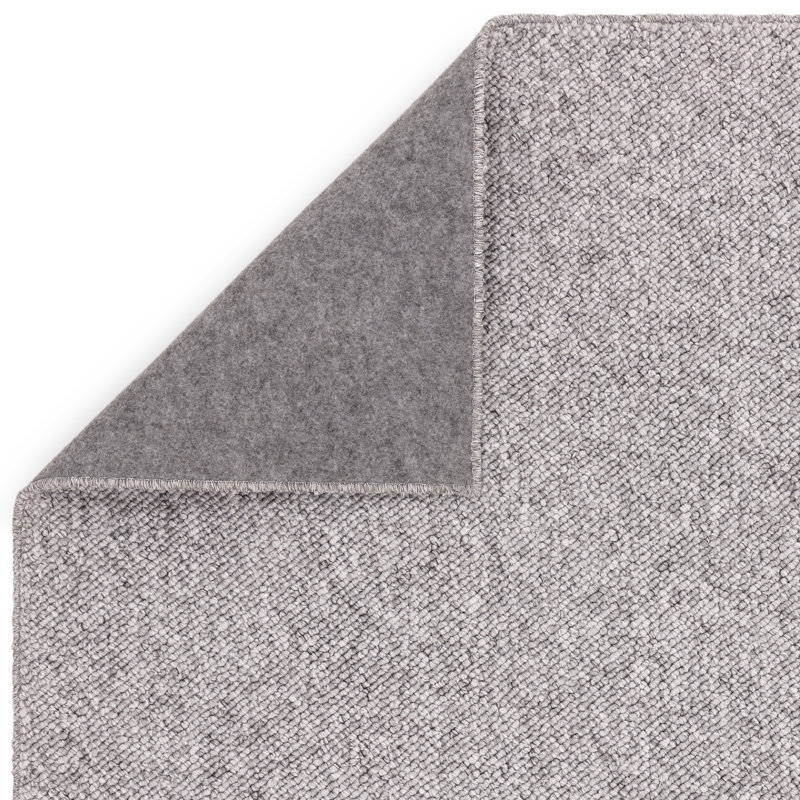 Montina Solid Colour Pebble Grey Area Rug, Rectangle 120 x 170cm