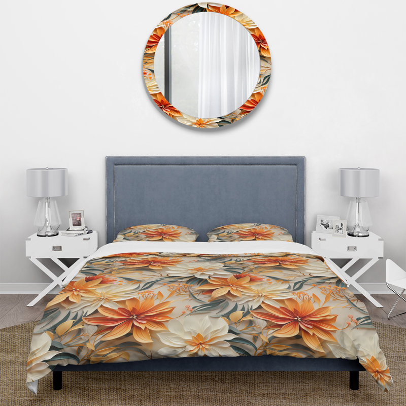 Literie Tropical Paradise Botanical Paradise IV, Housse de couette pour grand lit et 2 taies décor