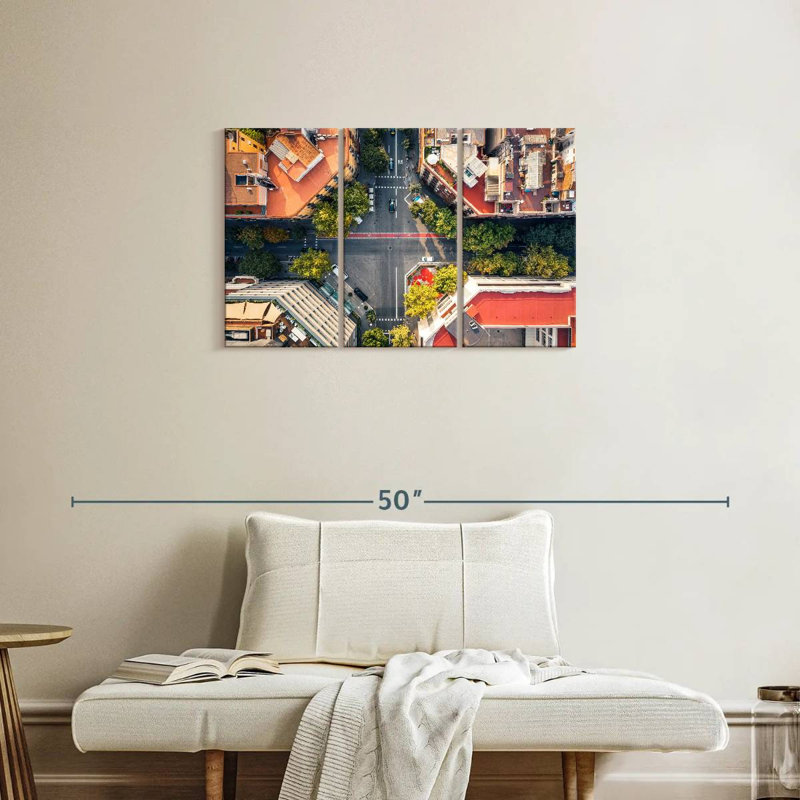 Intersection In Barcelona, 20" H x 33" W