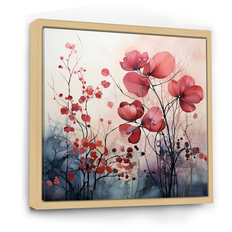 «Leaves Charm In Moody Overcast», art mural sur toile, Cadre naturel flottant, 24" H x 24" W