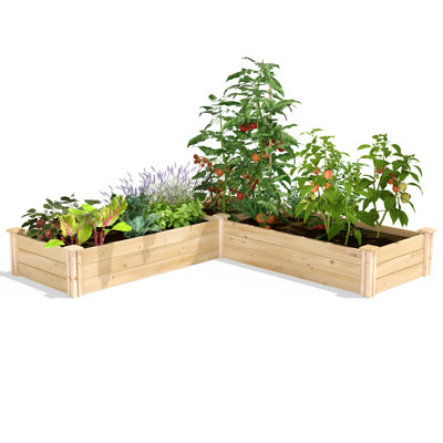 Lit de jardin surélevé en cèdre 2 pi x 10 pi x 10,5 po Original