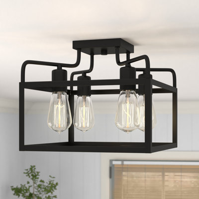 Plafonnier semi-encastré 4 lumières l 12 po Laley
